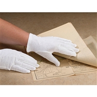 white cotton gloves