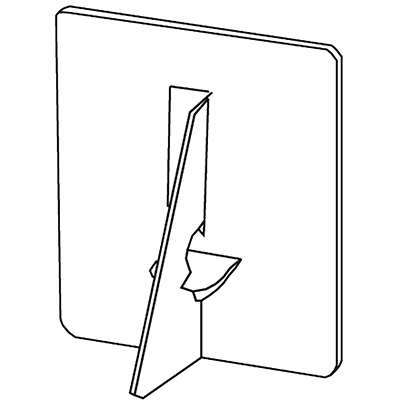 line art of white peel and stick picture and sign easel back