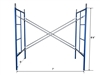 5'W x 6'4"T x 7'L Mason Scaffold Frame Set