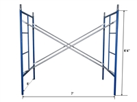 5'W x 6'4"T x 7'L Mason Scaffold Frame Set