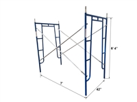 42"W x 6'4"T x 7'L Walk Thru Scaffold Frame Set