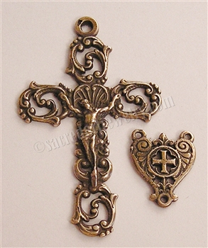 Victorian Rosary Parts - Vintage and antique rosary components in sterling silver and bronze, for your rosary beads and faith jewelry. Create magnificent rosaries, your favorite chaplets, key chains, and Catholic gifts.