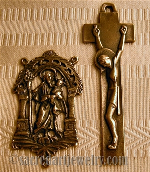 Saint Joseph Rosary Parts - Vintage and antique rosary components in sterling silver and bronze, for your rosary beads and faith jewelry. Create magnificent rosaries, your favorite chaplets, key chains, and Catholic gifts such as rosary necklaces, bracele