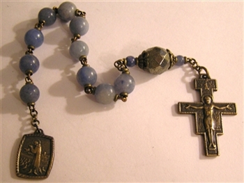 St Francis Pocket Rosary Chaplet in Bronze
