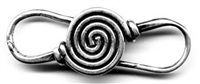 Clasp, Flat Coil 5/8" - Around two dozen jewelry clasp styles. Toggle clasps, fish hook clasps, ring clasps and more for your bracelet and necklace designs. Handmade vintage originals cast in sterling silver and bronze.