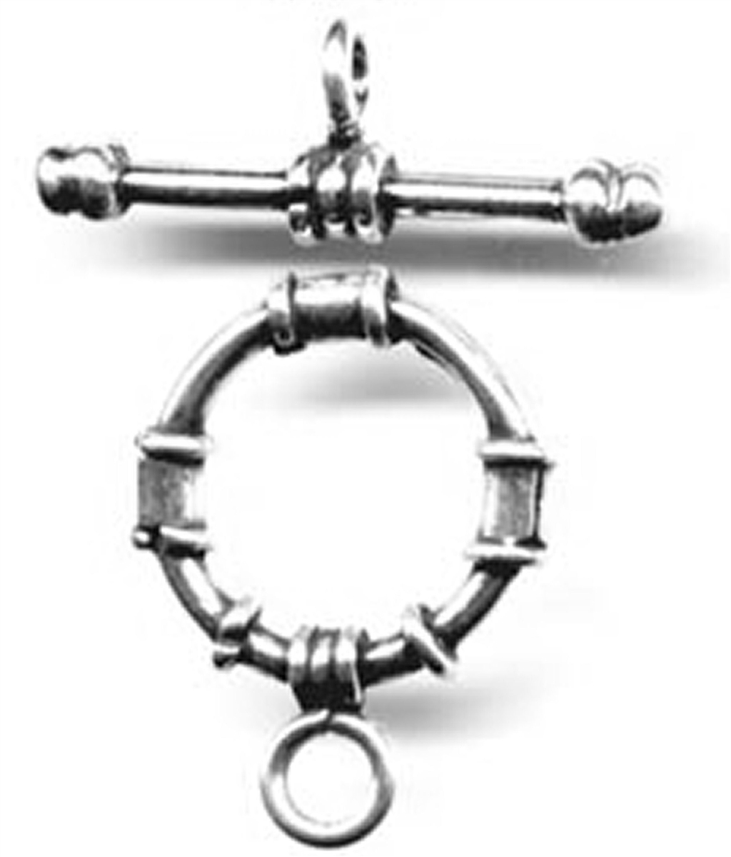 Toggle Clasp, Handmade 1 1/4 - Antique or Vintage Model, in Sterling  Silver or Bronze