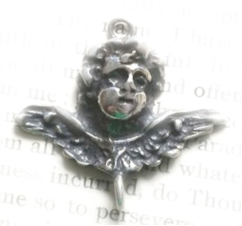 Winged Cherub Victorian Link Connector 1"