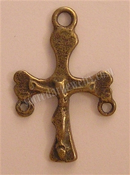 Small Yalalag Crucifix 1 1/4"- Catholic cross pendants and crucifixes in authentic antique and vintage styles with amazing detail. Large collection of crucifixes, centerpieces, and heirloom medals made by hand in California, US.