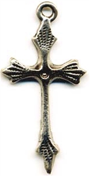 Charm, Thin Cross, Guatemala.Available in Pewter or Sterling Silver. 1 1/2"