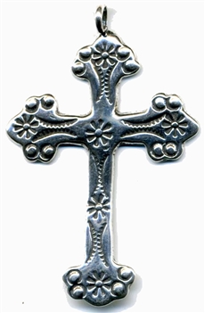 American Indian Cross 2 1/4" - Catholic cross pendants and crucifixes in authentic antique and vintage styles with amazing detail. Large collection of crucifixes, centerpieces, and heirloom medals made by hand in California, US.