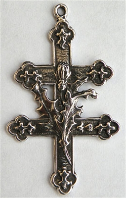 Cross of Lorraine Pendant 1 3/8" - Catholic religious medals and Cross of Lorraine necklace pendants and in authentic antique and vintage styles with amazing detail. Big collection of crosses, medals and a variety of chains to create your custom look.