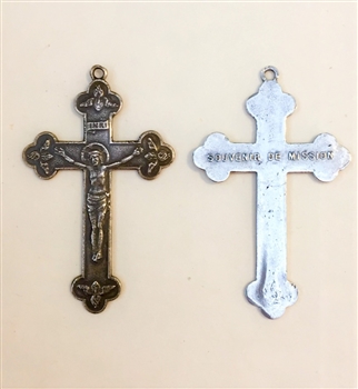 Rosary Crucifix Souvenir de Mission 2 - Catholic cross pendants and rosary crucifixes in authentic antique and vintage styles with amazing detail. Large collection of crucifixes, centerpieces, and heirloom medals made by hand in Californi