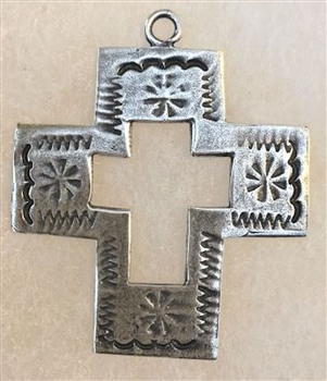 Southwest with Beautiful stamps and cut-out 1 5/8" - Catholic cross pendants and crucifixes in authentic antique and vintage styles with amazing detail. Large collection of crucifixes, centerpieces, and heirloom medals made by hand in California, US.