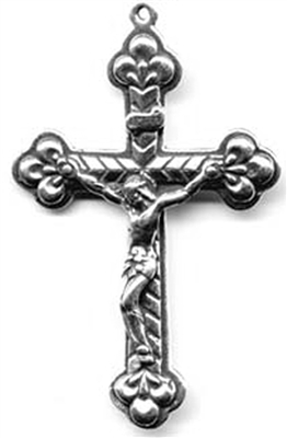 Trinity Form with Buds Italy Crucifix 2"