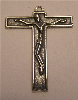 Gothic Crucifix 1 1/4"- Catholic Christian rosary parts in authentic antique and vintage styles with amazing detail. Large collection of religious crosses, crucifixes, centerpieces, and heirloom medals made by hand in true bronze and .925 sterling silver.