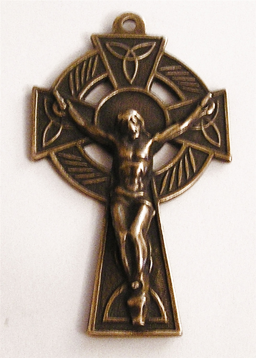 Antique Celtic Crucifix 1 7/8
