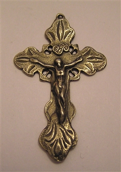 Spanish Colonial Crucifix 2 1/4" - Catholic Christian religious medals from all over the world in authentic antique and vintage styles with amazing detail. Large collection of heirloom pieces made by hand in true bronze and sterling silver.