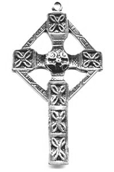 Irish Celtic Cross 2 1/2" - Catholic religious medals in authentic antique and vintage styles with amazing detail. Large collection of heirloom pieces made by hand in California, US. Available in true bronze and sterling silver.