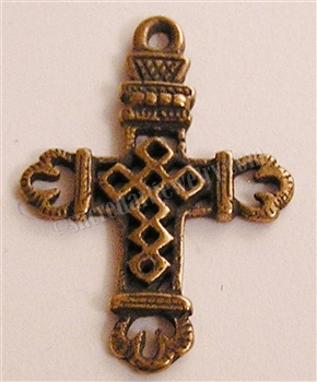 Cross Charm 1 1/4" - Catholic religious rosary parts in authentic antique and vintage styles with amazing detail. Large collection of crucifixes, centerpieces, and heirloom medals made by hand in true bronze and .925 sterling silver.v