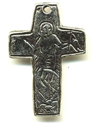 St George Flag Cross 1 3/8"- Catholic religious medals and cross necklaces and in authentic antique and vintage styles with amazing detail. Big collection of crosses, medals and a variety of chains in sterling silver and true bronze.