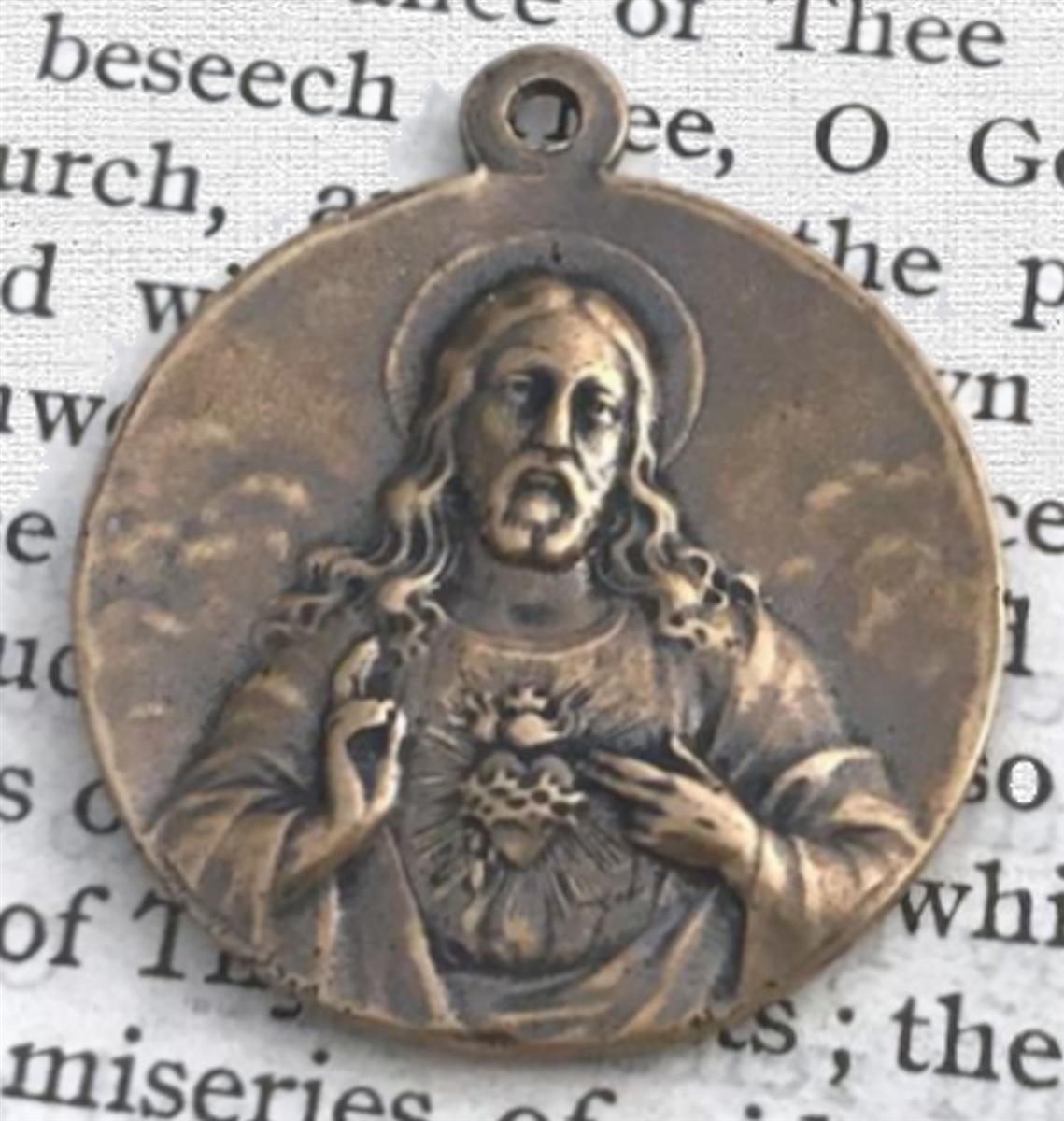 Vintage Sacred Heart Medallion