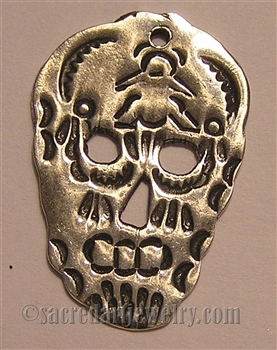 Memento Mori Medal 1" - Catholic religious medals in authentic antique and vintage styles with amazing detail. Large collection of heirloom pieces made by hand in California, US. Available in true bronze and sterling silver