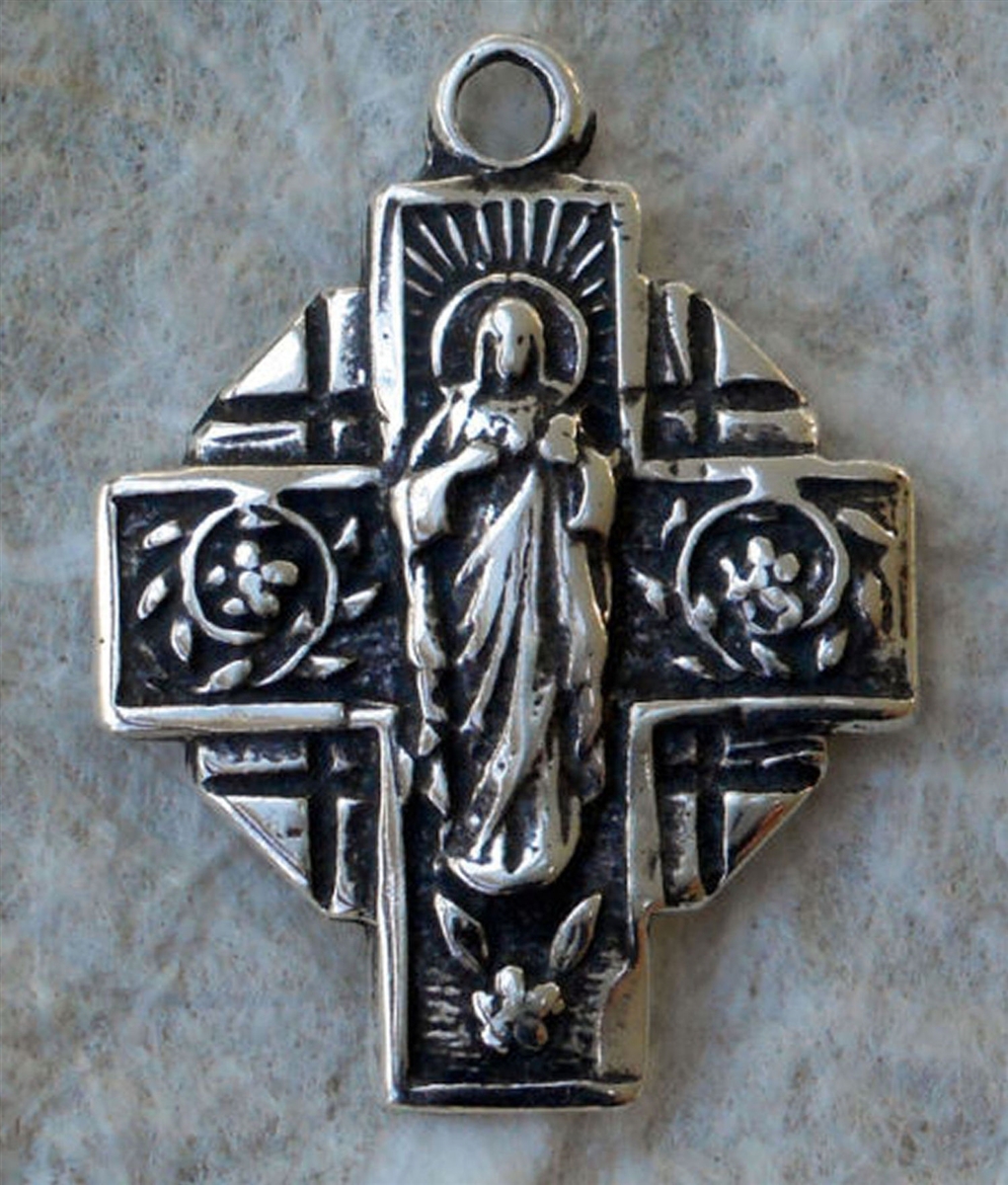 Catholic Four Way Medal Necklace Saint Medals Christopher Scapular Joseph  Miracu | Saints medals, Scapular, Medals