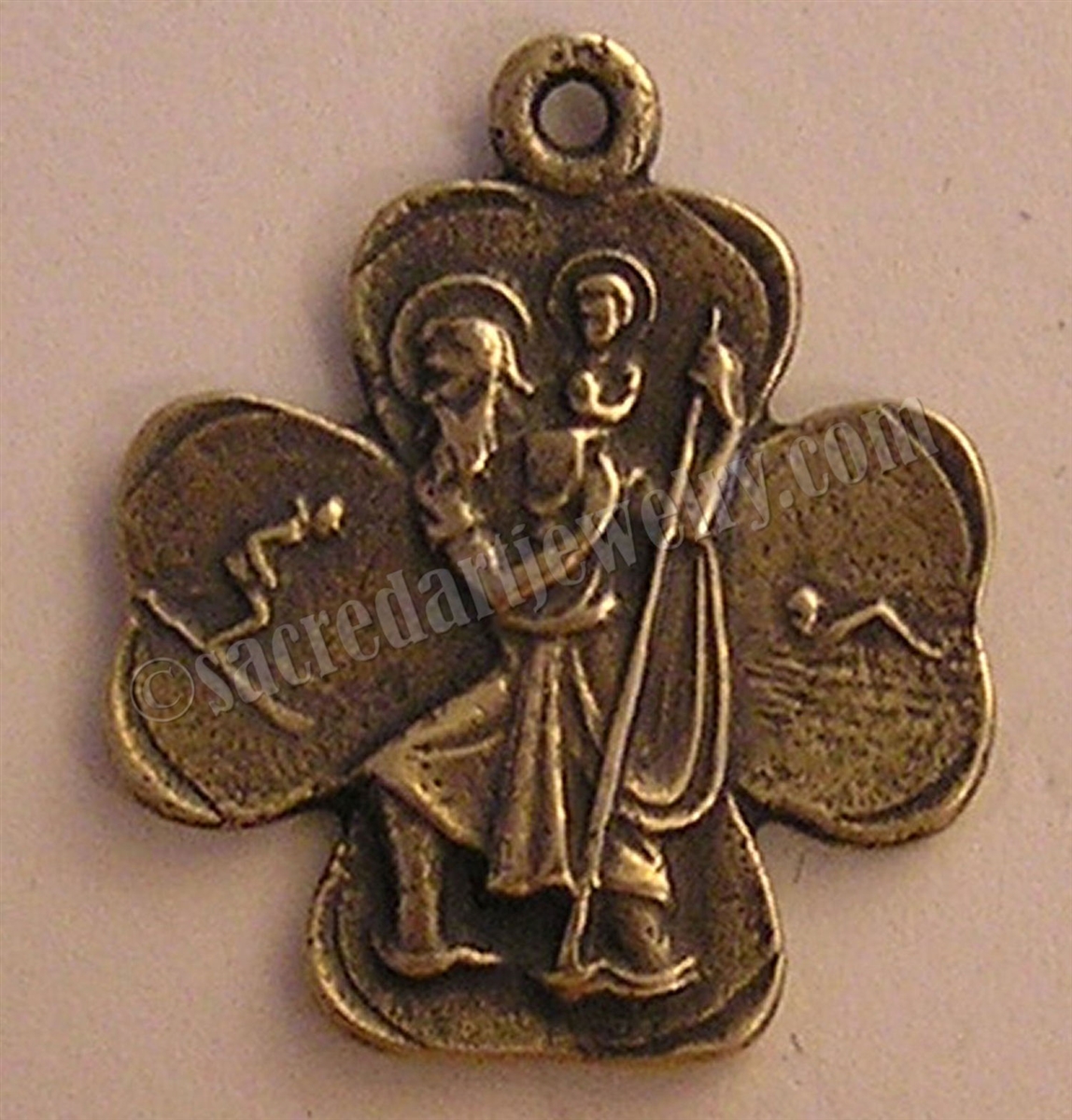 9ct Solid Gold St Christopher Pendant | Hersey & Son Silversmiths