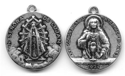 Sacred Heart Medal 1" - Catholic scapulars and religious medals in authentic antique and vintage styles with amazing detail. Large collection of heirloom pieces made by hand in California, US. Available in true bronze and sterling silver.