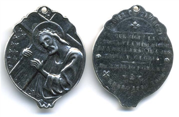 Jesus & Cross Medal 1 3/8"