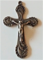 Edwardian White Bronze Crucifix 2"