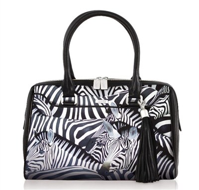Zebra Stripes two pocket satchel