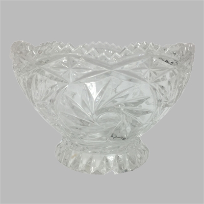 Lead Crystal Candy Dish Sun Pattern