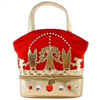 M-U Sports Red & Gold Jeweled Double Bag