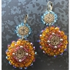 Handmade Couture Crocheted Wire Jewelry Earrings