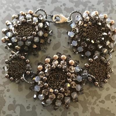 Handmade Couture Crocheted Wire Jewelry Bracelet