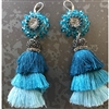 Handmade Couture Crocheted Wire Jewelry Earrings