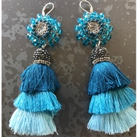 Handmade Couture Crocheted Wire Jewelry Earrings