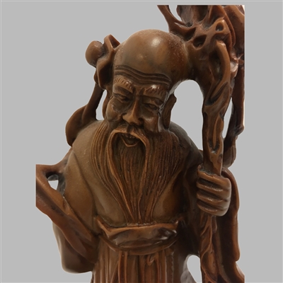 Hand Carved Wooden Asian Figure