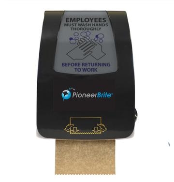 PIONEER BRITE DISPENSER 7"W, MECHANICAL "HANDS FREE" PULLDOWN PAPER