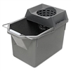 PAIL / STRAINER COMBINATION,  15qt., Gray