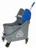 DIVIDED BUCKET AND WRINGER SYSTEM FOR FLAT MOPS AND STD. MOPS.