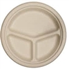 Eco 10" 3 Compartment Compostable Plates