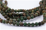 10mm Natural Agate Tibetan Style Dzi Round Beads - Aquas / Creams / Browns / Picasso Harlequin