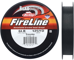 6LB Test - Size D Berkley Fireline Thread 125 Yard Spool - Smoke