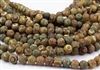 12mm Natural Agate Tibetan Style Dzi Round Beads - Crackle Aquas / Creams / Browns / Picasso Eyes