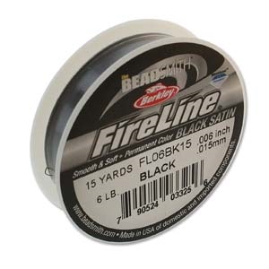 6LB Test - Size D Berkley Fireline Thread 15 Yard Spool - Black