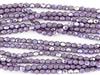4mm Firepolish Czech Glass Beads - Antique Purple AB