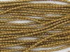 4mm Firepolish Czech Glass Beads - Matte Metallic Antique Gold