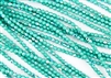 4mm Firepolish Czech Glass Beads - Opaque Turquoise AB